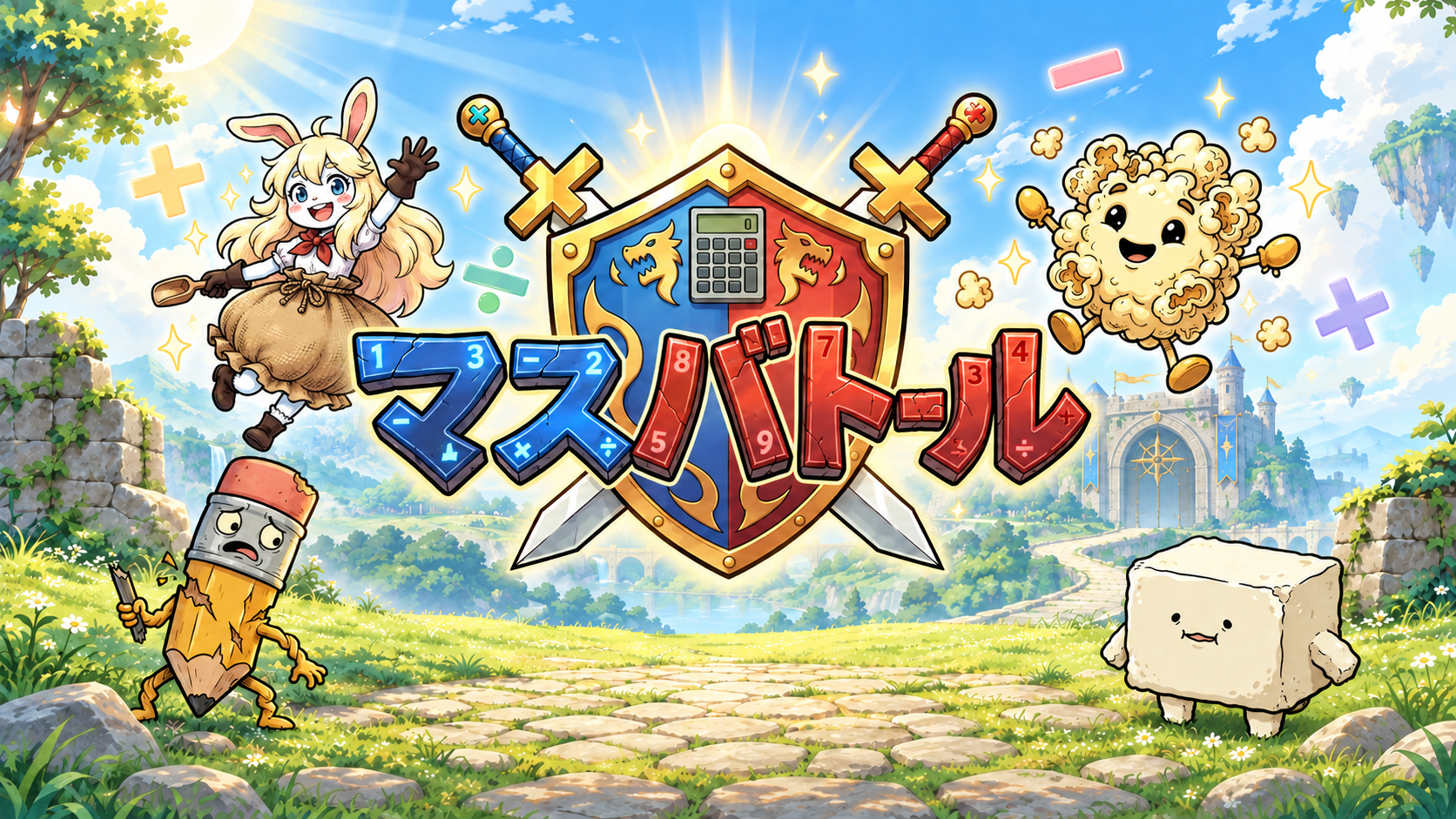 マスバトールのタイトルとステージ01のモンスター